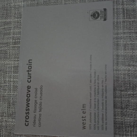 ❤️BUY 2 GET 1 FREE  West Elm Crossweave Curtain - Picture 4 of 9